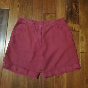 Seasalt Penderleith Burgundy Cuffed Shorts  US 10